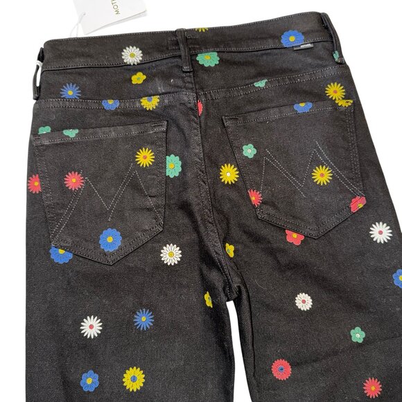 NWT MOTHER The Insider Flood Pick Me A Daisy Jeans Size 27 - Picture 9 of 13